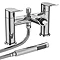Luna Waterfall Bath Shower Mixer with Shower Kit - Chrome Large Image