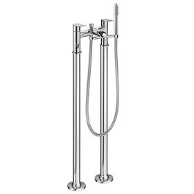 Luna Waterfall Freestanding Bath Shower Mixer Tap Large Image