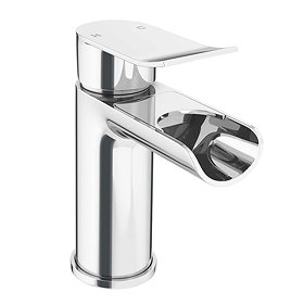 Luna Waterfall Mono Basin Mixer + Waste - Chrome Large Image