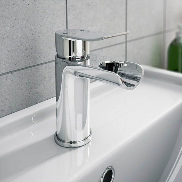 Luna Waterfall Tap Package (Bath + Basin Tap) Victorian Plumbing UK