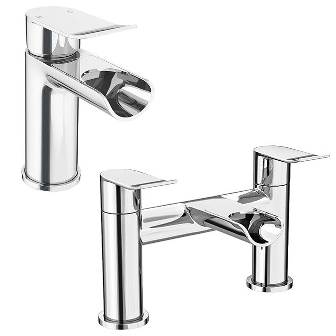 Luna Waterfall Tap Package (Bath + Basin Tap) Large Image