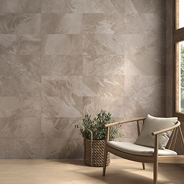 Lunara Beige Stone Effect Tiles - 300 x 600mm