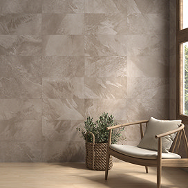 Lunara Beige Stone Effect Tiles - 300 x 600mm