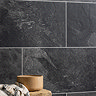 Lunara Indoor Graphite Stone Effect Wall & Floor Tiles - 300 x 600mm