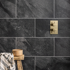 Lunara Indoor Graphite Stone Effect Wall & Floor Tiles - 300 x 600mm