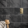 Lunara Indoor Graphite Stone Effect Wall & Floor Tiles - 300 x 600mm