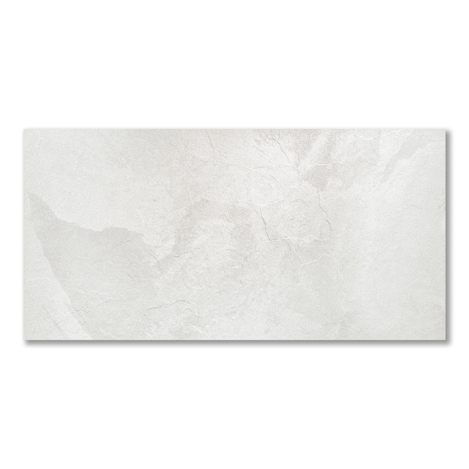 Lunara Large Format Indoor White Stone Effect Tiles - 600 x 1200mm