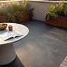 Lunara Outdoor Graphite Stone Effect Tiles - 600 x 600mm