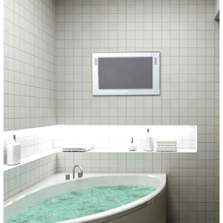 Luxurite - Waterproof LCD Televison - Pearl White Frame - Various Size Options Feature Large Image