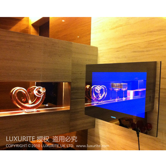 Luxurite - Waterproof LCD Televison - Silver Mirror Frame - Various Size Options Standard Large Image
