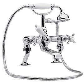 Ultra Luxury Beaumont 3/4 Inch Cranked Bath Shower Mixer - Chrome - I303X Medium Image