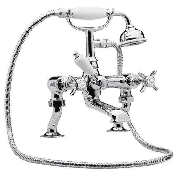 Nuie Luxury Beaumont 3 4 Inch Cranked Bath Shower Mixer Chrome