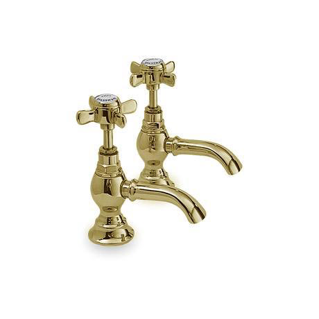 Luxury Beaumont Basin Taps - Antique Gold Large Image