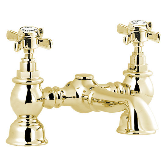 Ultra Luxury Beaumont Deck Bath Filler - Antique Gold - I413X Large Image