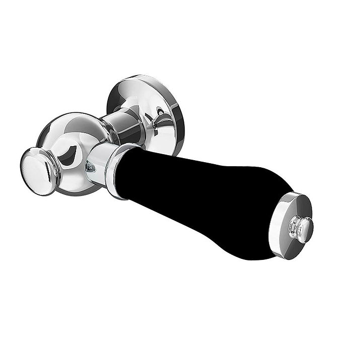 Chatsworth Ceramic Cistern Lever - Black & Chrome