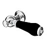 Chatsworth Ceramic Cistern Lever - Black & Chrome