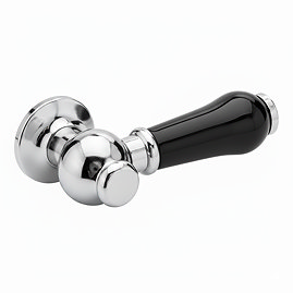 Chatsworth Ceramic Cistern Lever - Black & Chrome
