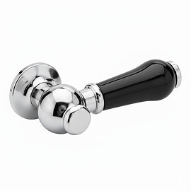Chatsworth Ceramic Cistern Lever - Black & Chrome