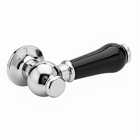 Chatsworth Ceramic Cistern Lever - Black & Chrome