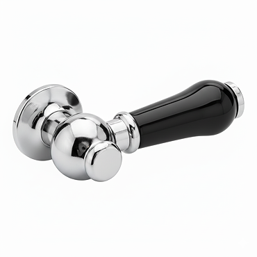 Luxury Black Ceramic Cistern Lever Handle  Profile Large Image
