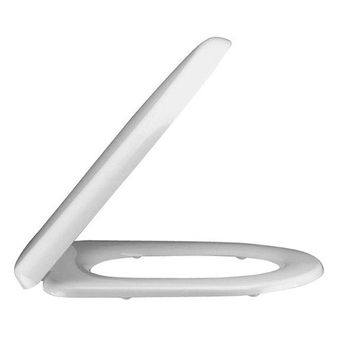 Premier Luxury D-Shape Soft Close Toilet Seat with Top Fix - White - NTS002  Profile Large Image