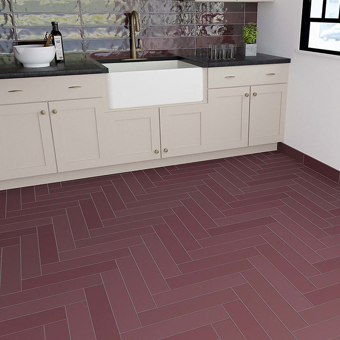 Lyndon Red Wall and Floor Tiles - 99 x 492mm