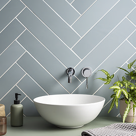 Lyndon Light Blue Wall and Floor Tiles - 99 x 492mm