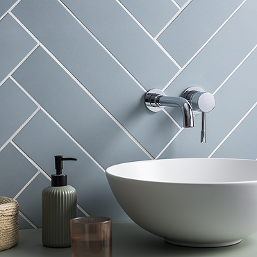 Lyndon Light Blue Wall and Floor Tiles - 99 x 492mm