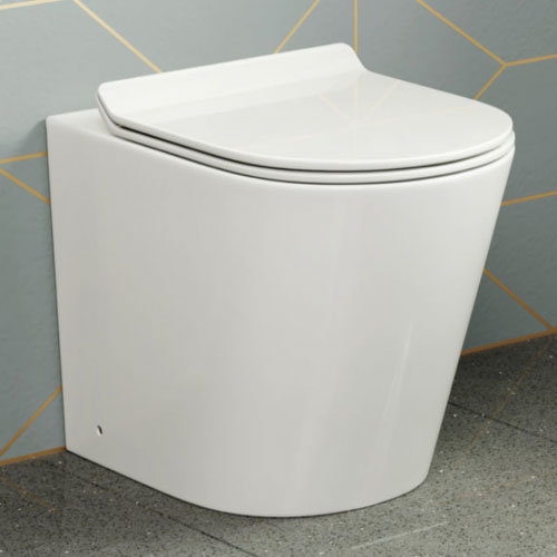 Lyon Back to Wall Toilet Pan + Soft Close Seat Large Image