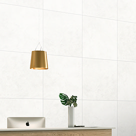 Madalena White Concrete Effect Wall & Floor Tiles - 600 x 600mm