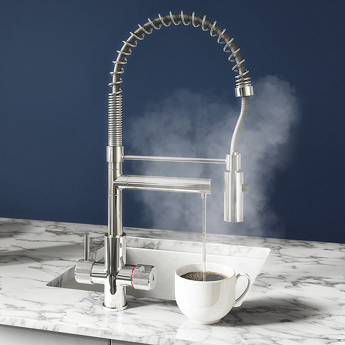 Bower Madrid Directional Spray Instant Boiling Water Lever Tap With Boiler & Filter Large Image