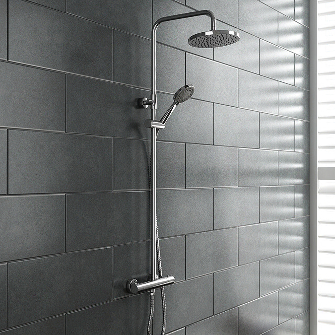 Madrid Luxury Round Thermostatic Shower - Chrome Large Image