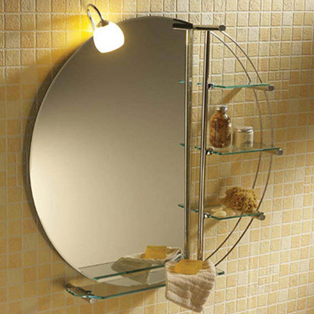 Magnum Mirror With Light & Glass Shelves - Lq310 At Victorian Plumbing Uk