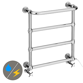 Maine 642 x 720mm Traditional Towel Rail (Includes Valves and Electric Heating Kit)
