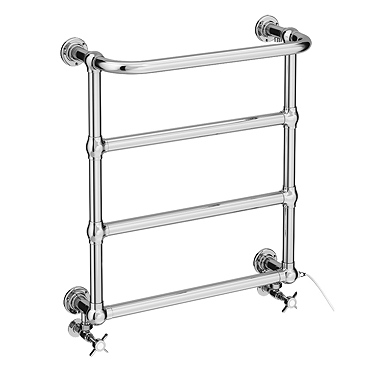 Maine 642 x 720mm Traditional Towel Rail (incl. Valves + Electric Heating Kit)