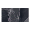 Malavita Large Format Polished Black Onyx Marble Effect Wall and Floor Tiles - 600 x 1200mm