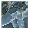 Malavita Polished Blue Onyx Marble Effect Wall and Floor Tiles - 600 x 600mm