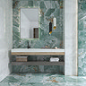Malavita Polished Green Onyx Marble Effect Wall and Floor Tiles - 300 x 600mm