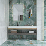 Malavita Polished Green Onyx Marble Effect Wall and Floor Tiles - 600 x 600mm