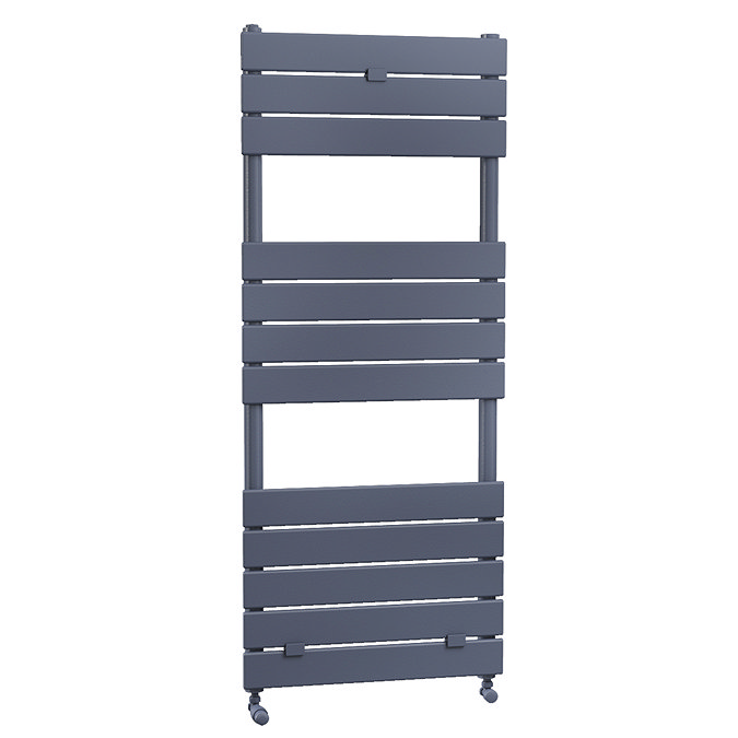 Malham Straight Flat Panel Heated Towel Rail - W500 x H1213mm - Anthracite Large Image