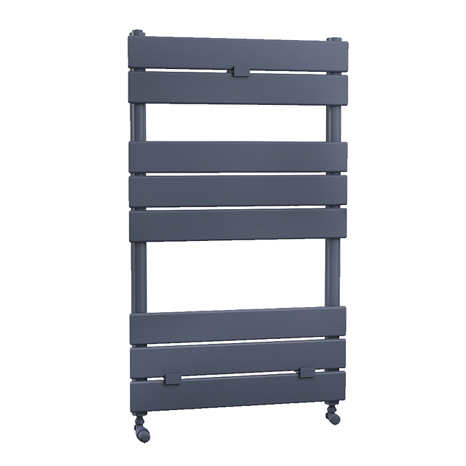 Malham Straight Flat Panel Heated Towel Rail - W500 x H840mm - Anthracite Large Image