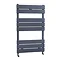 Malham Straight Flat Panel Heated Towel Rail - W500 x H840mm - Anthracite Large Image