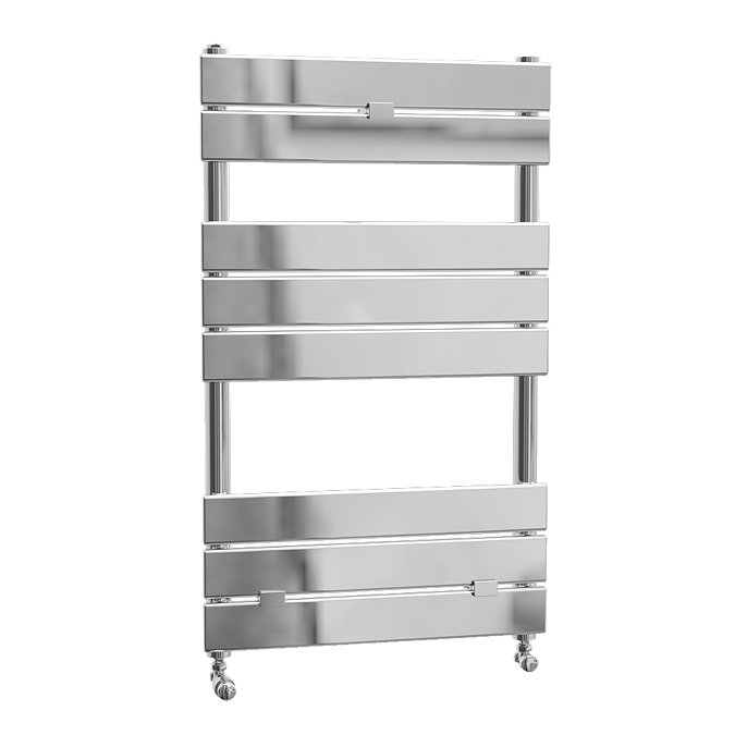 Malham Straight Flat Panel Heated Towel Rail - W500 x H840mm - Chrome Large Image