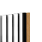 Malmo Oak & Black Slatted Wall Panel End Trim - Tongued