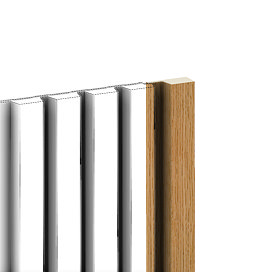 Malmo Oak Slatted Wall Panel End Trim - Tongued