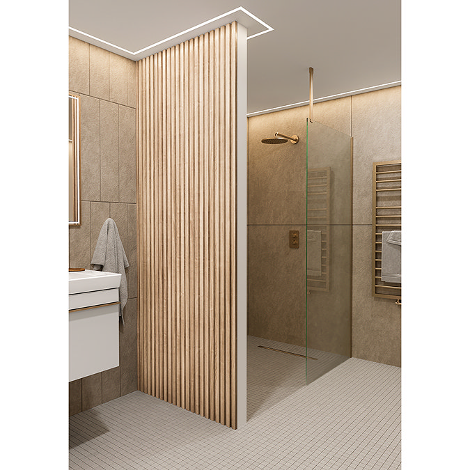 Malmo Oak Waterproof Slatted Wood Effect Wall Panels 2400 x 170mm (Pack of 3)