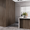 Malmo Walnut & Black Waterproof Slatted Wood Effect Wall Panels 2400 x 170mm (Pack of 3)