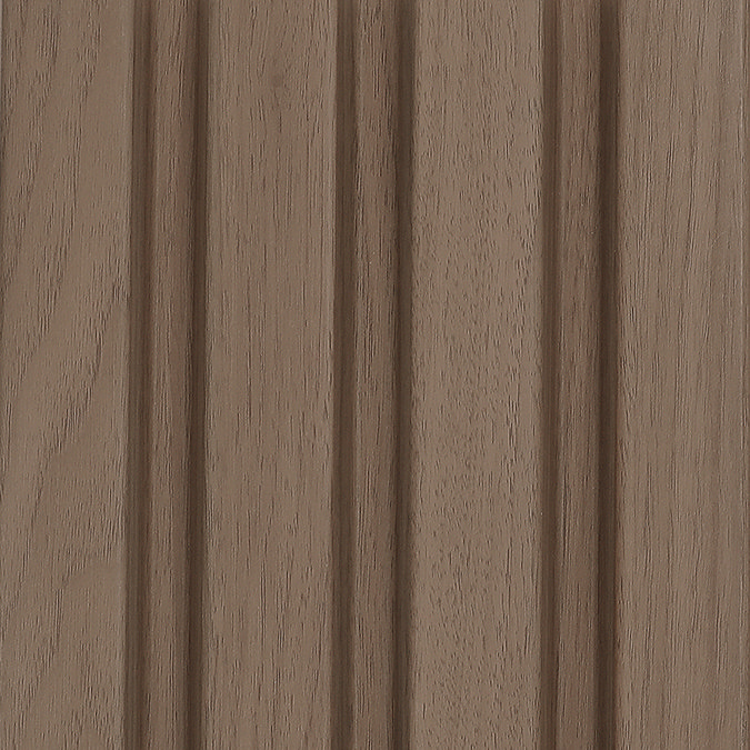 Malmo Walnut Waterproof Slatted Wood Effect Wall Panels 2400 x 170mm (Pack of 3)