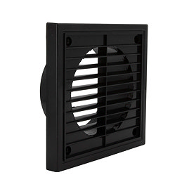 Manrose 100mm Fixed Louvre Grille - Black