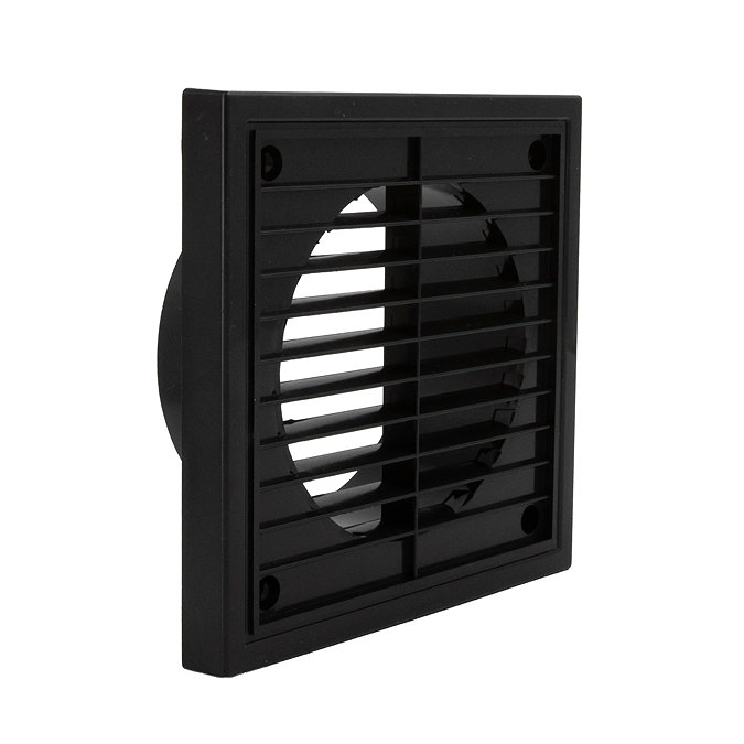 Manrose 100mm Fixed Louvre Grille - Black